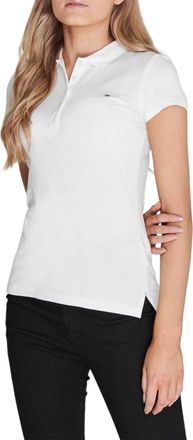 Tommy Hilfiger Heritage slim-fit poloshirt met korte mouwen voor dames (Wit)