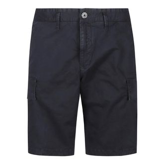 Stone Island Casual Shorts, male, Blue, Size: W34 Slim Bermuda