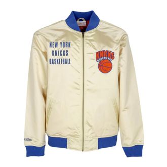 Mitchell & Ness New York Knicks Vintage Logo Bomber Jack - Heren - Bomber jackets - Geel - XL - Katoen - Jassen