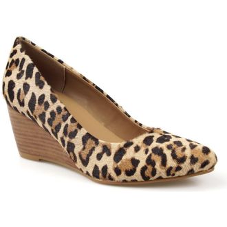 National Comfort Wedge Pump in Leopard Leather at Nordstrom, Size 11