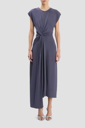 Victoria Beckham Aria Twist Waist Dress In Eclipse