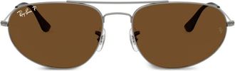 Ray-Ban oval-frame sunglasses - unisex - Metal - 60 - Silver
