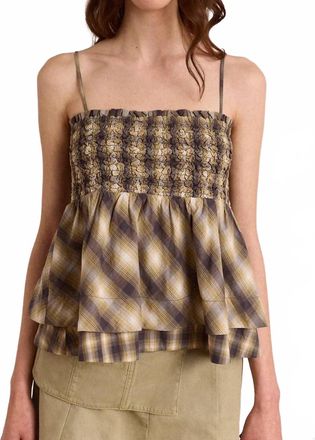 Damson Madder Azalea Camisole In Cardamom Mix Check