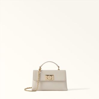 Furla 1927 Borsa Mini Panna Bianco Pelle Stampata Donna