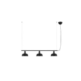 Netlighting Tatawin Small Bar Pendant Ceiling Light Black Gloss Black 3x E27