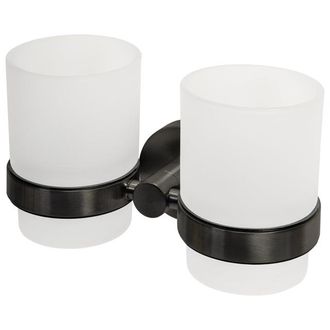 Haceka Kosmos Dubbele Bekerhouder - glas - gunmetal