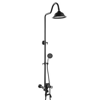 Desconocido Columna De Ducha Para Ba&ntilde;era Retro, Negro