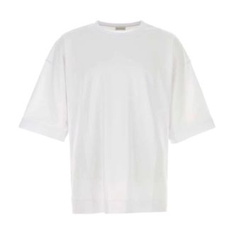 Dries Van Noten T-Shirts, male, White, Size: XL Hen Oversize T-Shirt
