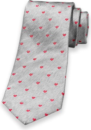 Paul Fredrick Hearts Woven Silk Tie