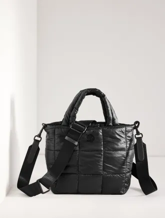 Talbots T by Talbots Quilted Nylon Mini Tote - Black - 001