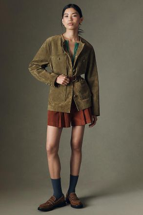 Pilcro Corduroy Pleated Skirty Shorts