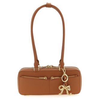 Self Portrait Self-Portrait Tan Leather Baguette With Charm Shoulder Bag