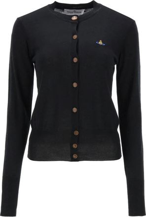 Vivienne Westwood Orb Geborduurde Ronde Hals Vest - Dames - Vesten - Zwart - M - Wol - Truien & Vesten