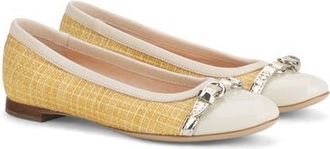 AGL Mae Cap Toe Flat in Chal-Beig-Gess-Gold at Nordstrom, Size 11Us