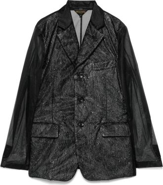 Comme Des Gar&ccedil;ons Sheer Panel Blazer - Dames - Blazers - Zwart - M - Nylon - Jassen