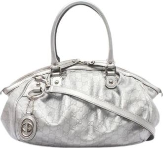 Gucci Pre-owned Handbags, female, Gray, Size: ONE SIZE Pre-owned Vintage Handbag