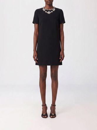 Valentino Garavani Valentino Mini abito A-line in cr&ecirc;pe di lana e seta con ricamo di cristalli