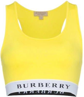 Burberry Yellow No Bra Gym Top Size S