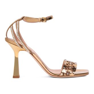 Alberta Ferretti Alberta Ferretti, High Heel Sandals, female, Yellow, Size: 8 US High Heel Sandals