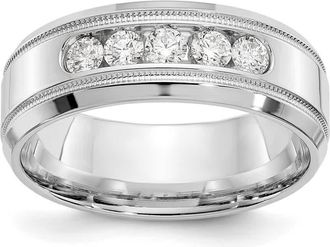 Diamond2Deal 14k Gold Lab Grown Diamond Wedding Band Ring 1/2Ct Clarity- VS Color- D-E