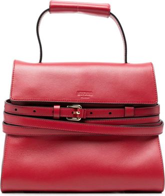 Moschino Structured Handbag with Double Wrap-Around Belt Detail