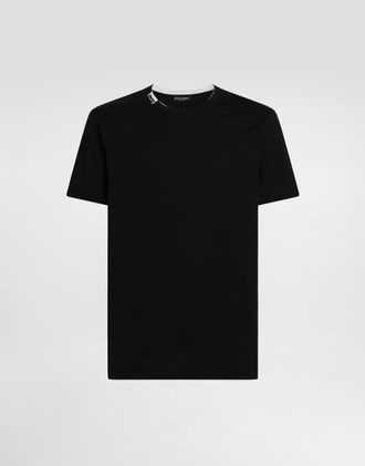 Dolce & Gabbana Cotton Jersey T-shirt - Man T-shirts And Polos Black Cotton 44