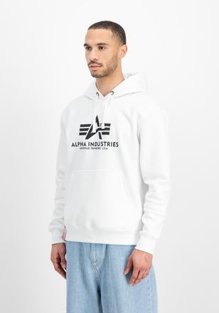 Alpha Industries Hoodie ALPHA INDUSTRIES Basic Hoodie BL, Herren, Gr. XXL, weiss (wei&szlig;), Obermaterial: 80% Baumwolle, 20% Polyester, regular fit, Sweatshirts Hoodie
