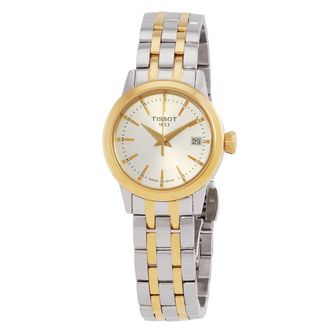 Tissot Classic Dream Quartz Silver Dial Two-Tone Ladies Watch T1292102203100