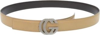 Gucci Pre-owned Vintage Standard Riem - Dames - Vintage Accessoires - Beige - ONE Size - Leer - Vintage