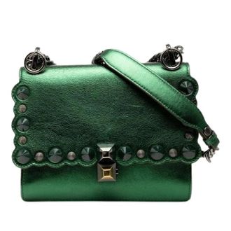 Fendi Pre-owned Shoulder Bags, female, Green, Size: ONE SIZE Pre-owned Vintage Shoulder Bag