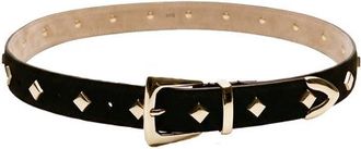 ALYSON EASTMAN Studded Suede Belt in Dark Brown at Nordstrom, Size X-Small/small