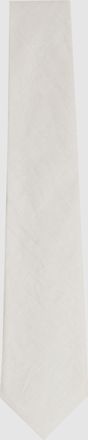 Reiss Ecru Linen Textured Tie