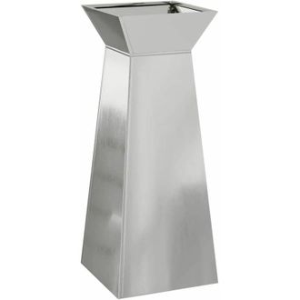 vidaXL Maceta Pilar Plateado 40 X 40 X 100 Cm Acero Vidaxl