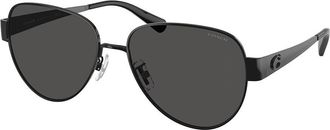 Coach HC7186 CDP37 934487 Womens Sunglasses Black Size 57