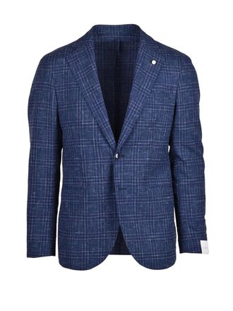 Lubiam Wool Silk Linen Polyamide Jacket - Blue