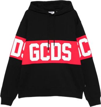 GCDS Band Logo Hoodie - Heren - Hoodies - Zwart - L - Katoen - Hoodies & sweatvesten
