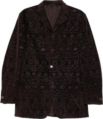 Romeo Gigli 1990s pak met patroon - Bruin