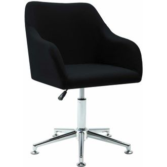 vidaXL Silla De Oficina Giratoria De Tela Negra Vidaxl