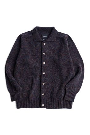 Howlin Shetland Wool Shirt-Collar Cardigan