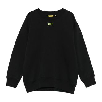 Off-white Off Diag Crewneck - male - Off White - Kids Sweatshirts - Black - 10 Y - Kids