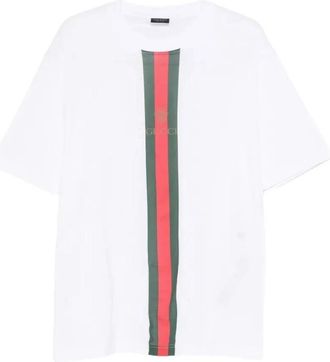 Gucci Katoenen Jersey T-shirt - Heren - T-shirts - Wit - 2XL - Katoen - Tops