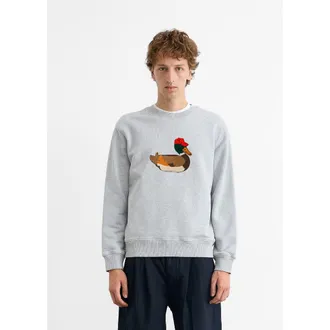 Edmmond Studios Duck Hunt Sweatshirt in Plain Grey Melange at Nordstrom, Size Medium