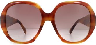 Gucci Square Havana Red Gradient Sunglasses