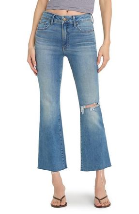 Good American Soft-Tech Good Legs Ripped Crop Mini Bootcut Jeans in Indigo1210 at Nordstrom, Size 14
