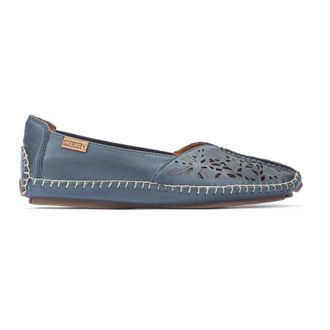 Pikolinos Jerez Perforated Loafer - Dames - Loafers - Blauw - 37 EU - Leer - Schoenen