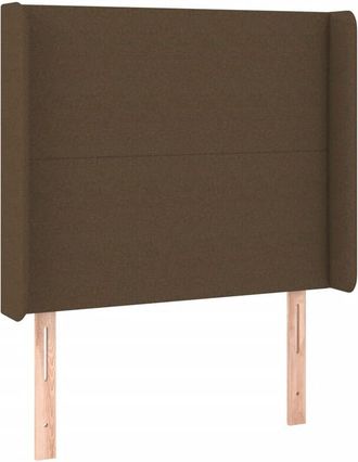 vidaXL Cabecero Con Led De Tela Marr&oacute;n Oscuro 93x16x118/128 Cm Vidaxl