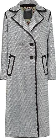 Philipp Plein Coat Long with Crystals - Dames - Mantel - Grijs - M - Polyester - Jassen