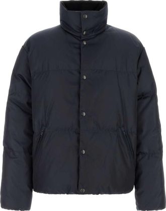 Prada Navy Blue Mock Collar Jacket