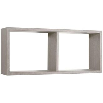 OEM Estante Rectangular De Pared 2 Compartimentos Mod. Morgana Roble Gris Nuovo