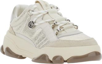 Pinko Womens Sneakers Athena 01 White Suede Cow Leather Trainers